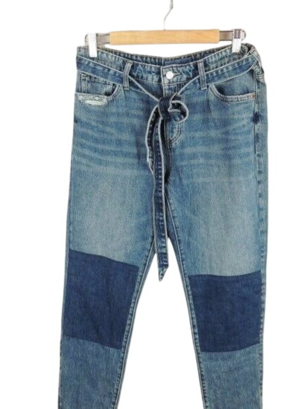 Lucky Brand Sienna Slim Patchwork Paper Bag Jean Womens Size 6 NWT